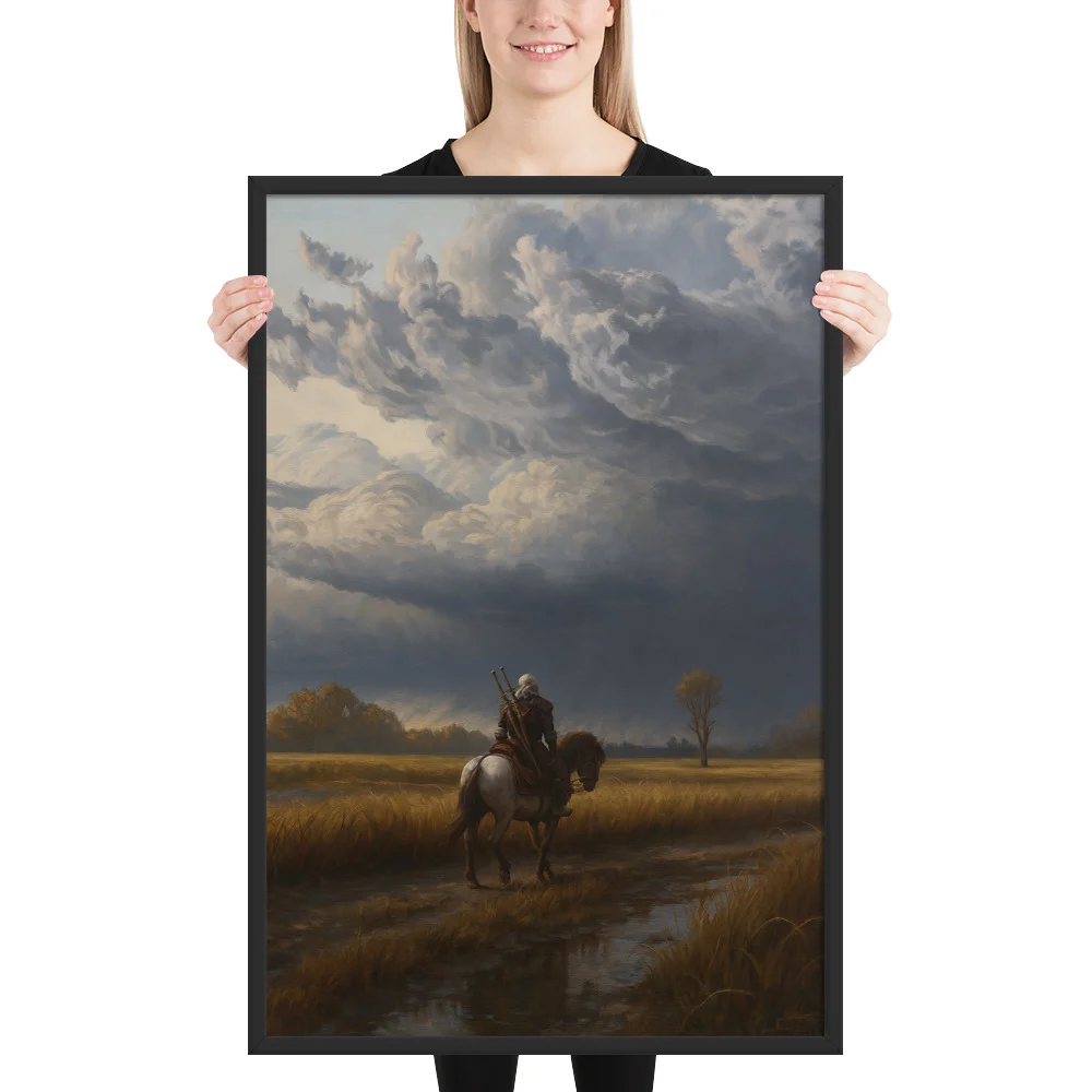 Witcher Beneath the Ashen Skies - Poster Wall art 24x36-person-68c729a8aac2f